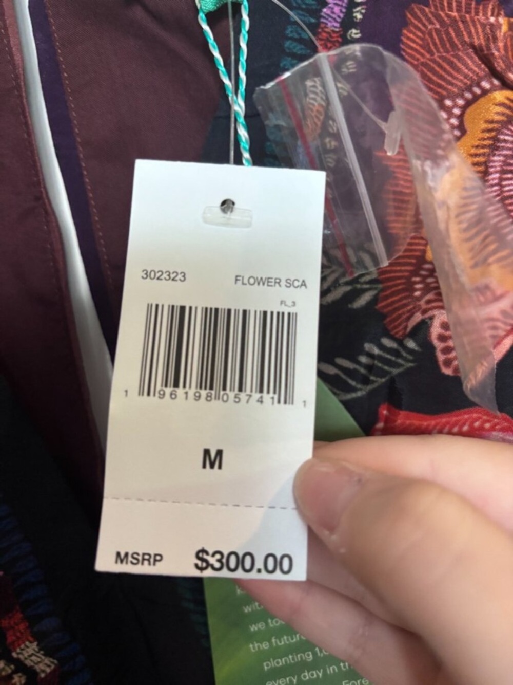 NWT Anthropologie Farm Rio Flower Scarves Flowy Scarf Floral Midi Dress M $300 - Picture 6 of 7
